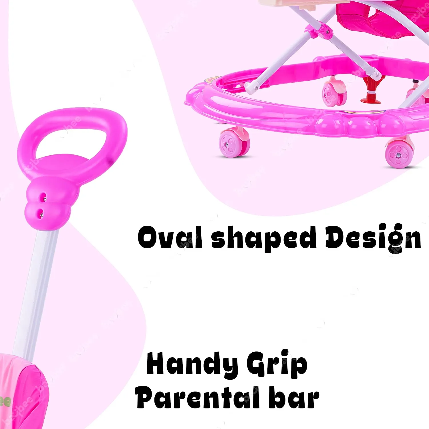 Baybee Nemo Baby Walker for Kids Foldable  Walker with 3 Height Adjustable.