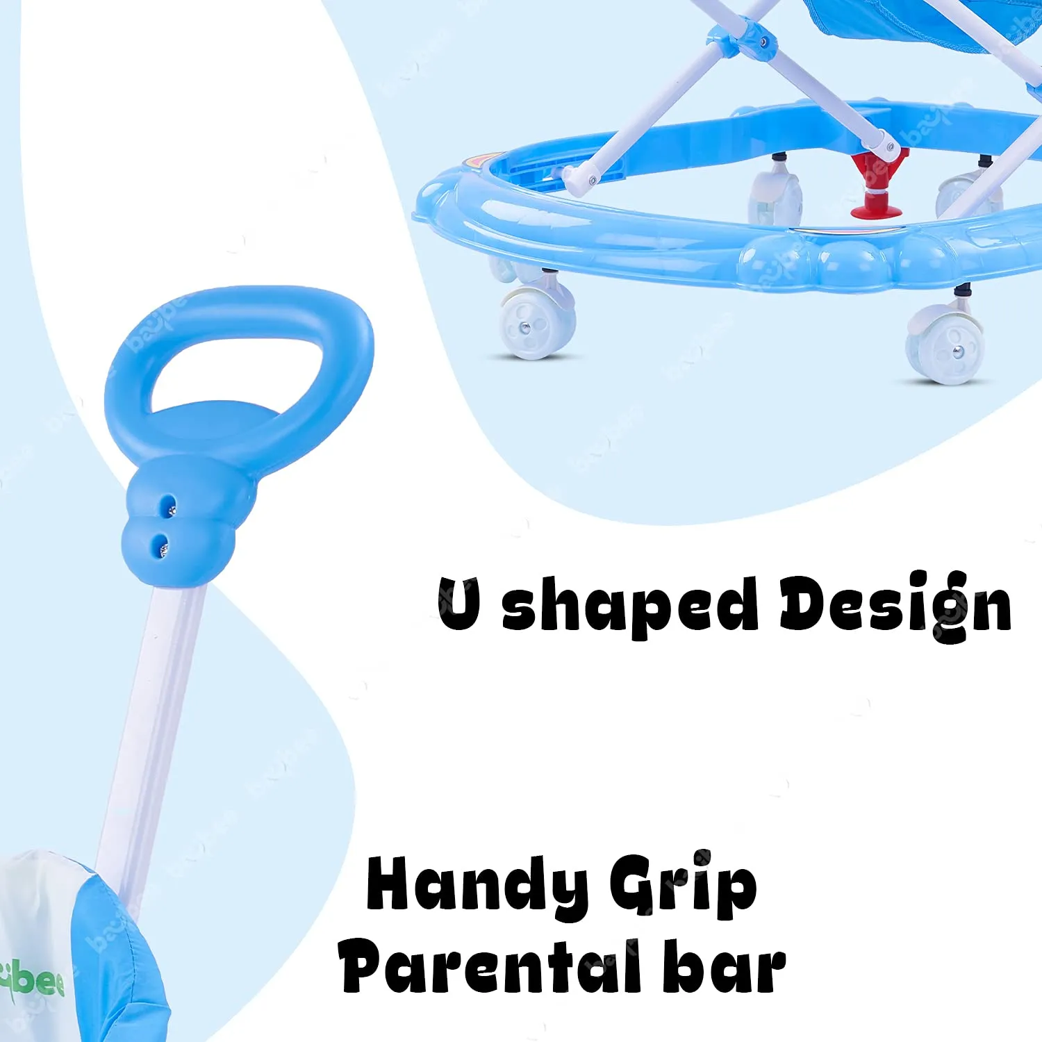Baybee Nemo Baby Walker for Kids Foldable  Walker with 3 Height Adjustable.