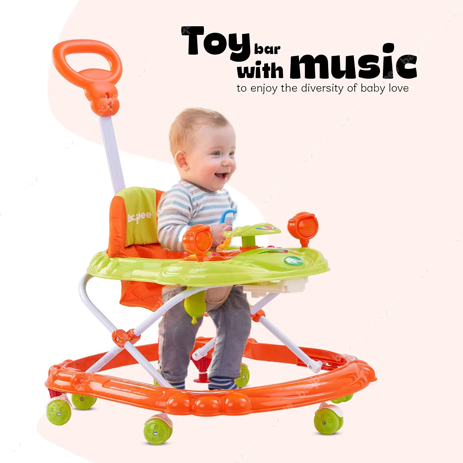 Baybee Nemo Baby Walker for Kids Foldable  Walker with 3 Height Adjustable.