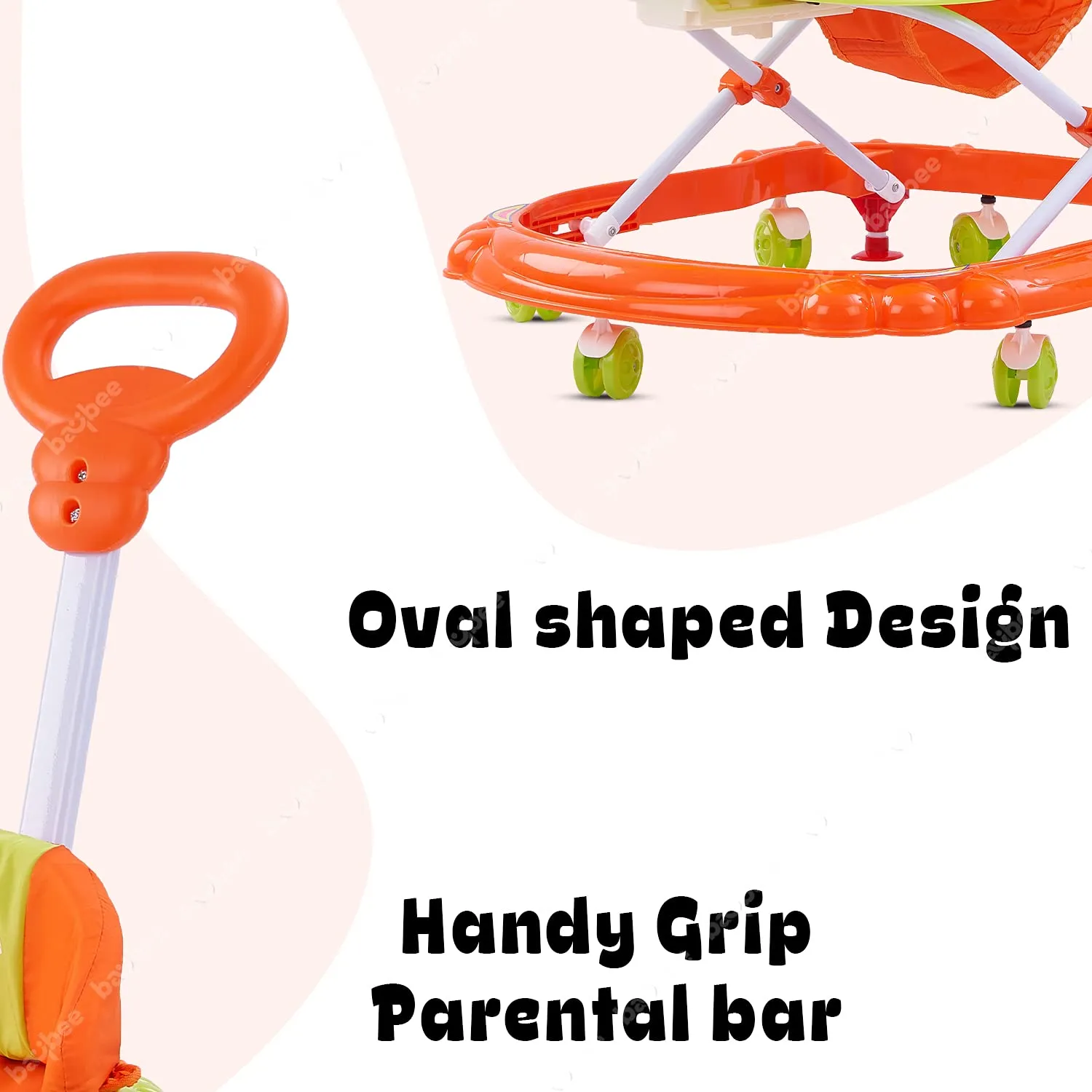 Baybee Nemo Baby Walker for Kids Foldable  Walker with 3 Height Adjustable.