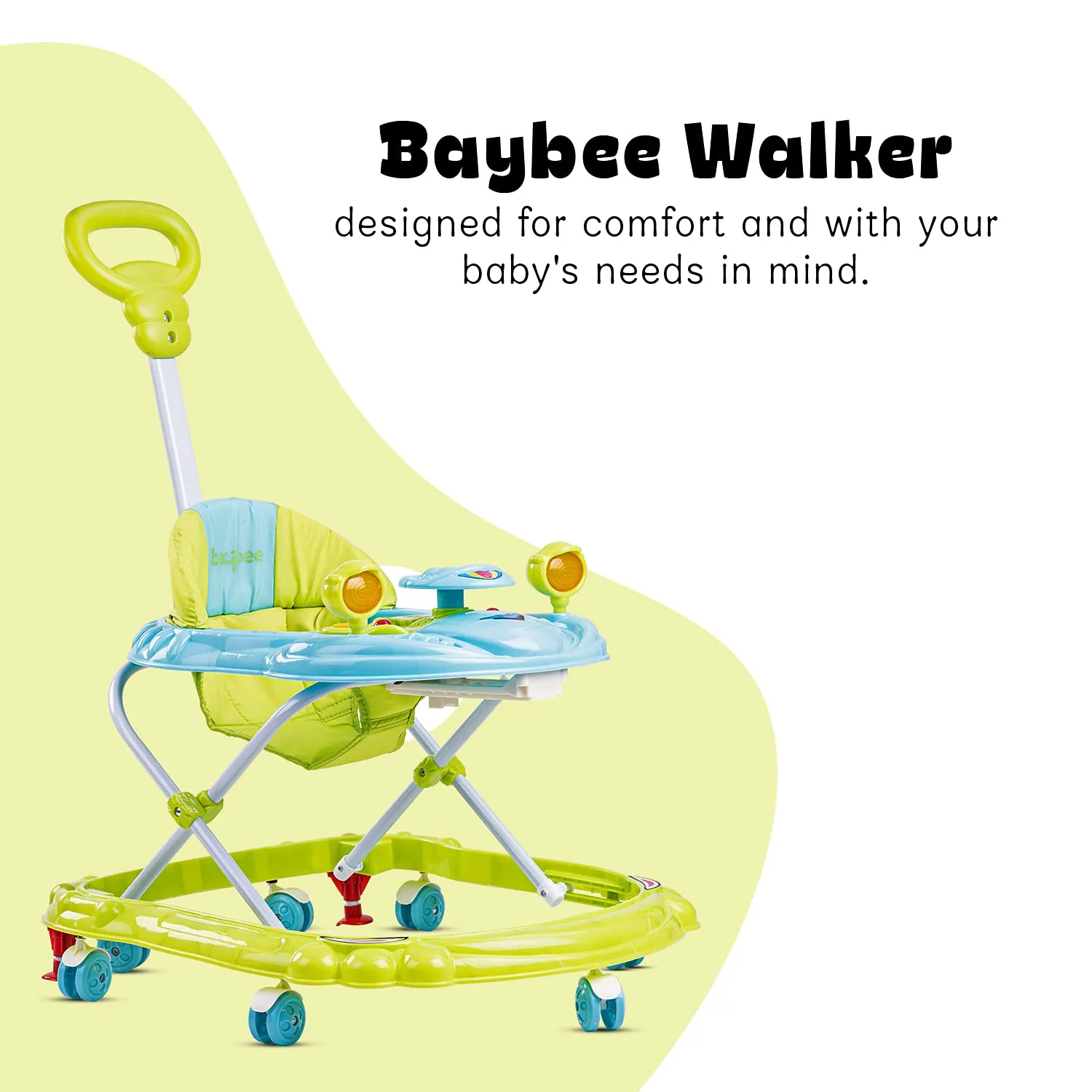 Baybee Nemo Baby Walker for Kids Foldable  Walker with 3 Height Adjustable.