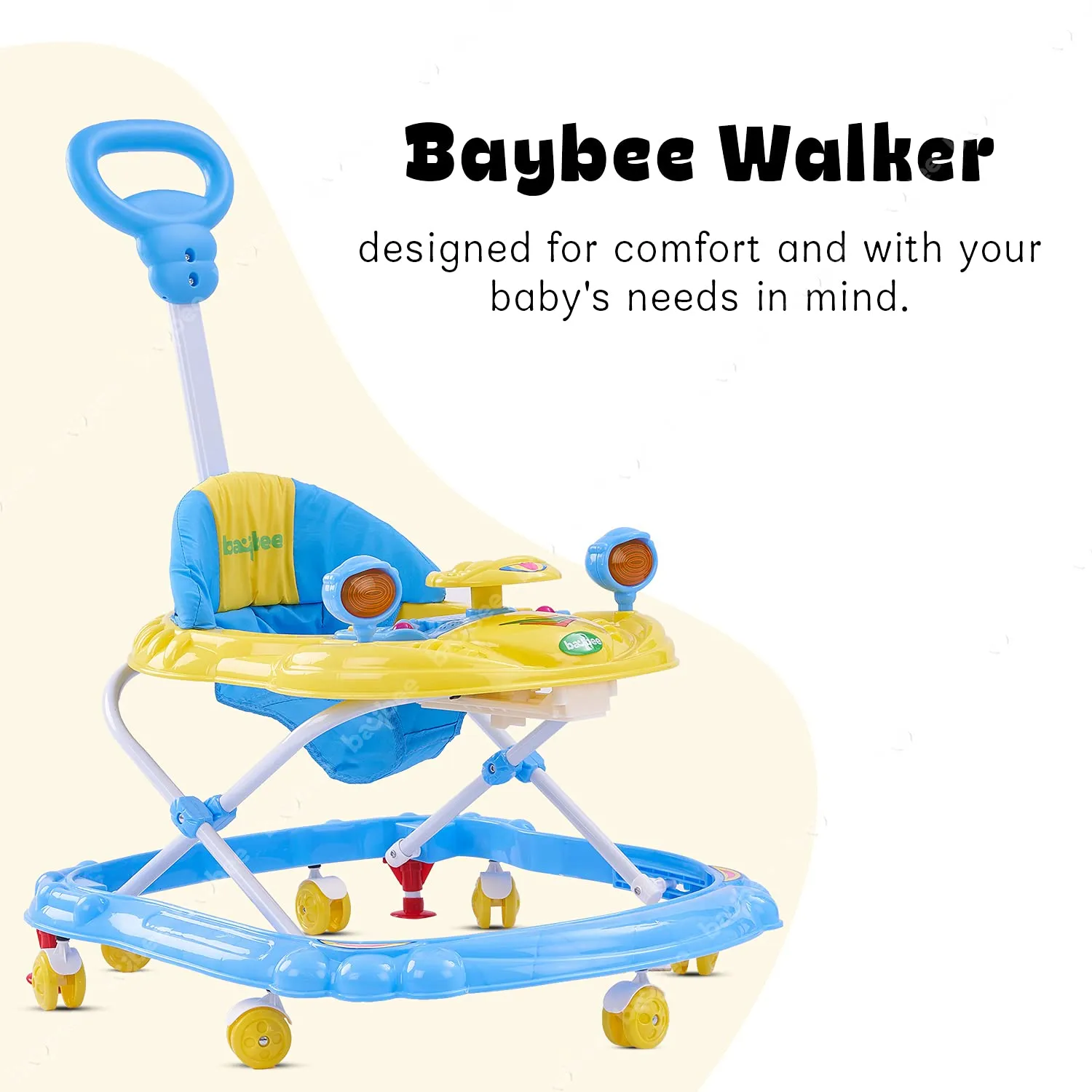 Baybee Nemo Baby Walker for Kids Foldable  Walker with 3 Height Adjustable.