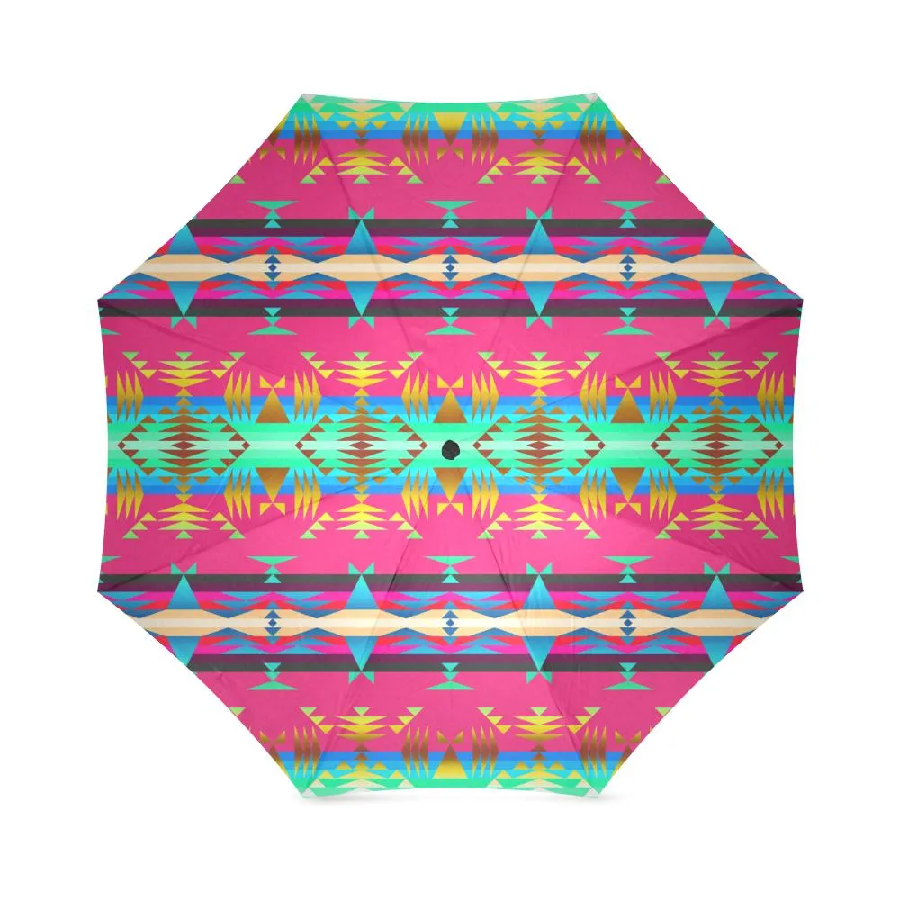 Between the Mountains Sunset Sky Foldable Umbrella