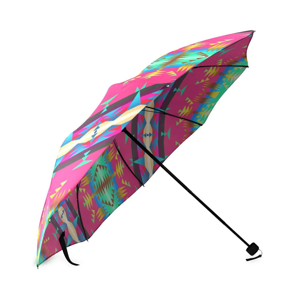 Between the Mountains Sunset Sky Foldable Umbrella