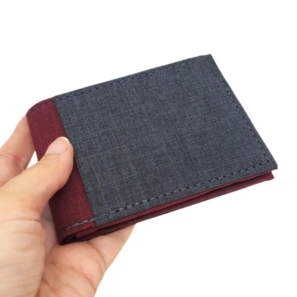 Bifold Wallets - Gray Canvas Fabric (Assorted Colors) Vegan by Hold Supply Company
