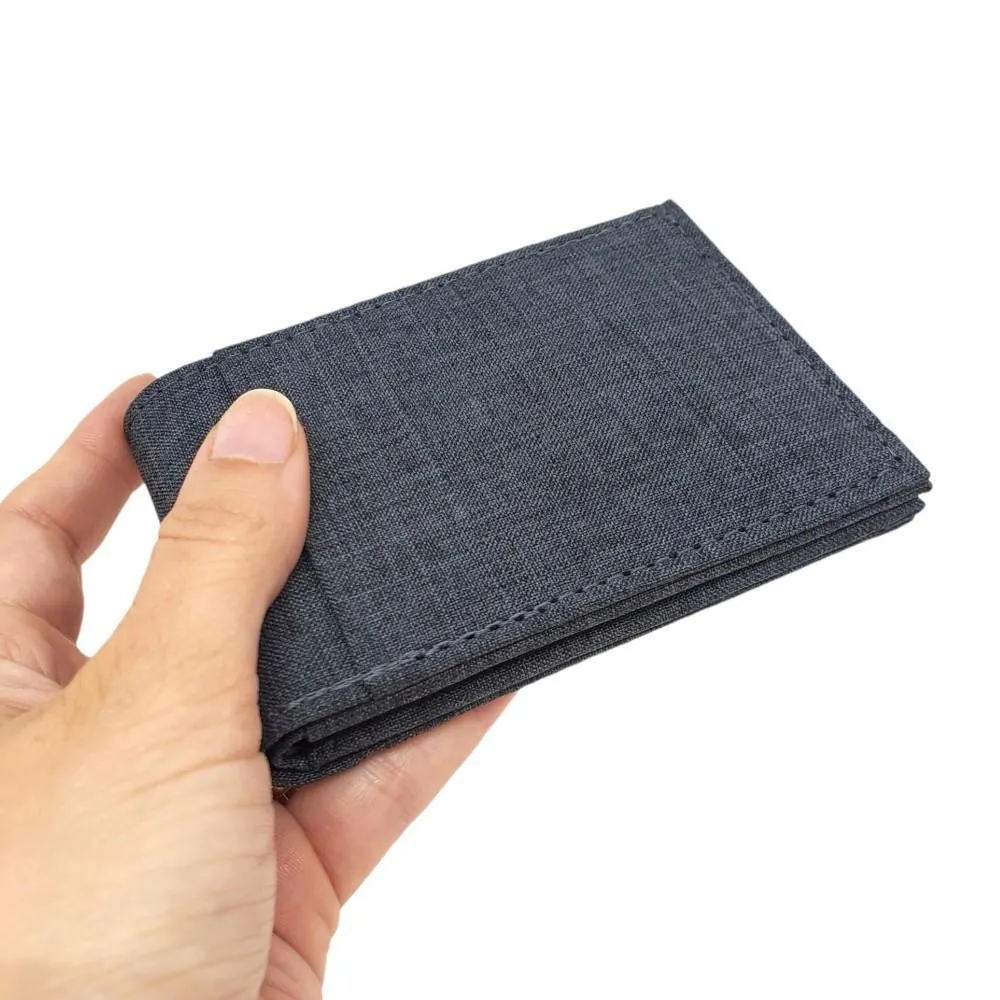 Bifold Wallets - Gray Canvas Fabric (Assorted Colors) Vegan by Hold Supply Company