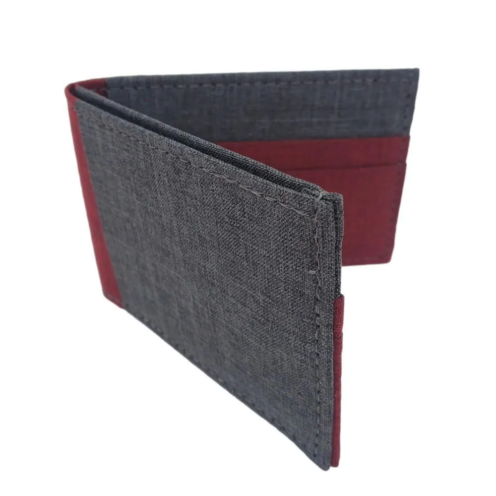 Bifold Wallets - Gray Canvas Fabric (Assorted Colors) Vegan by Hold Supply Company