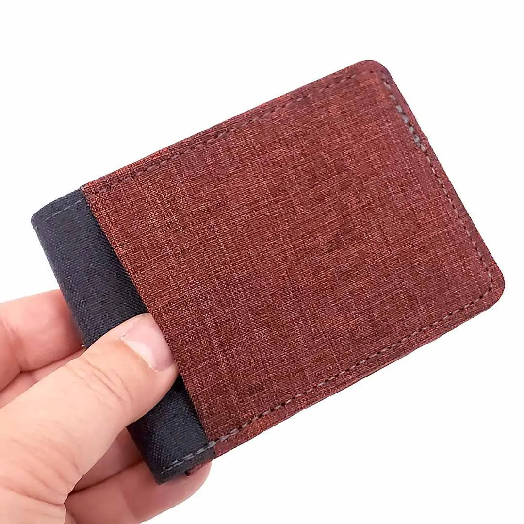 Bifold Wallets - Gray Canvas Fabric (Assorted Colors) Vegan by Hold Supply Company