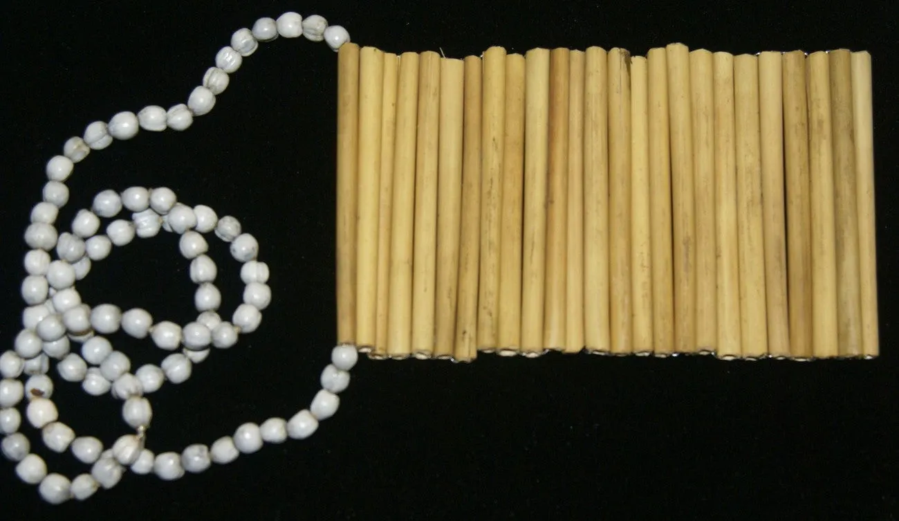 “Big Man” Bamboo Bib Pectoral Ornament or Necklace, Bamboo & Seed Beads, Once Worn during a Sing-Sing celebration by a Tribal Dancer from the Highlands Of Papua New Guinea, collected in the late 1900’s