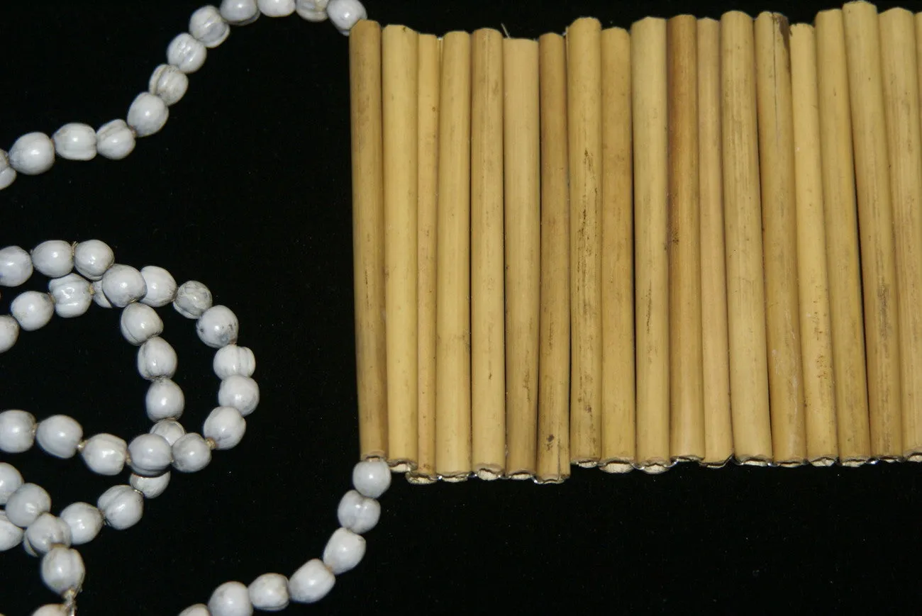 “Big Man” Bamboo Bib Pectoral Ornament or Necklace, Bamboo & Seed Beads, Once Worn during a Sing-Sing celebration by a Tribal Dancer from the Highlands Of Papua New Guinea, collected in the late 1900’s