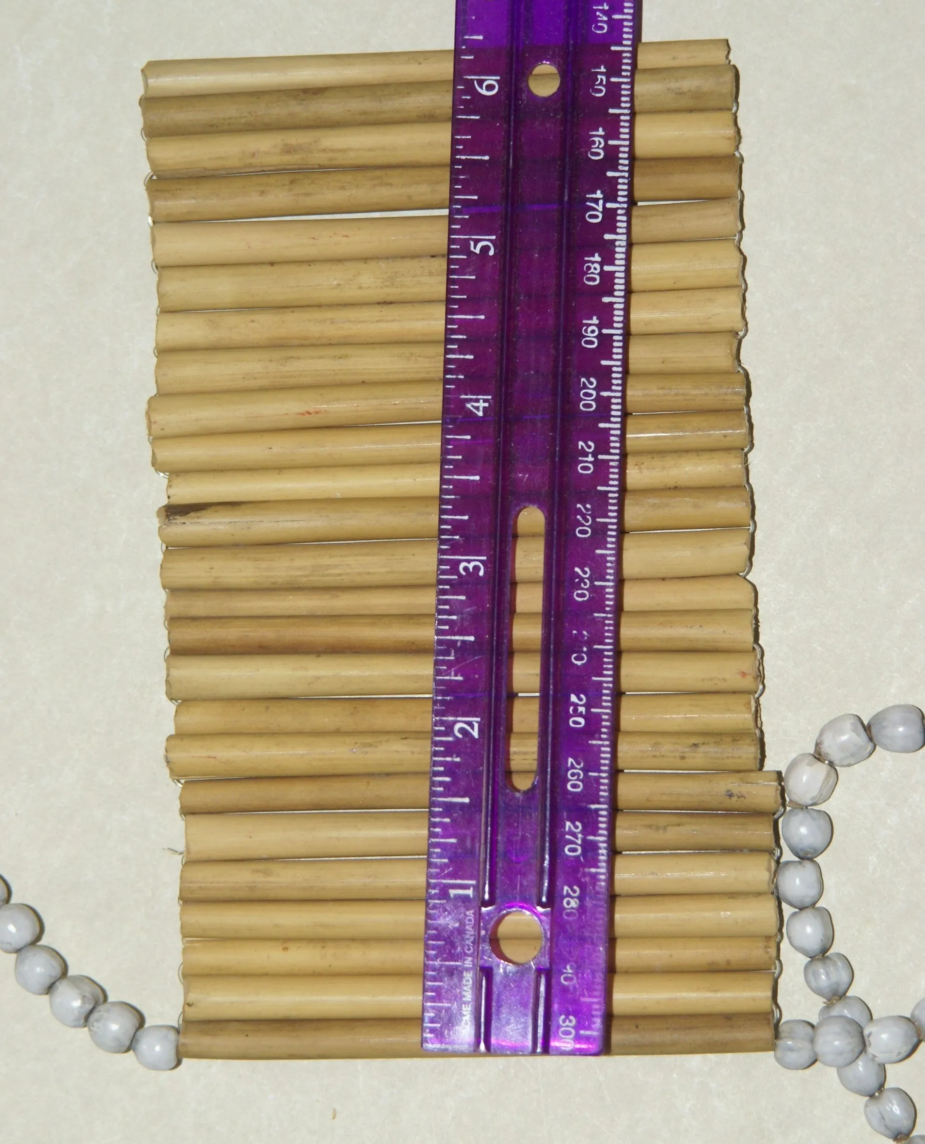 “Big Man” Bamboo Bib Pectoral Ornament or Necklace, Bamboo & Seed Beads, Once Worn during a Sing-Sing celebration by a Tribal Dancer from the Highlands Of Papua New Guinea, collected in the late 1900’s