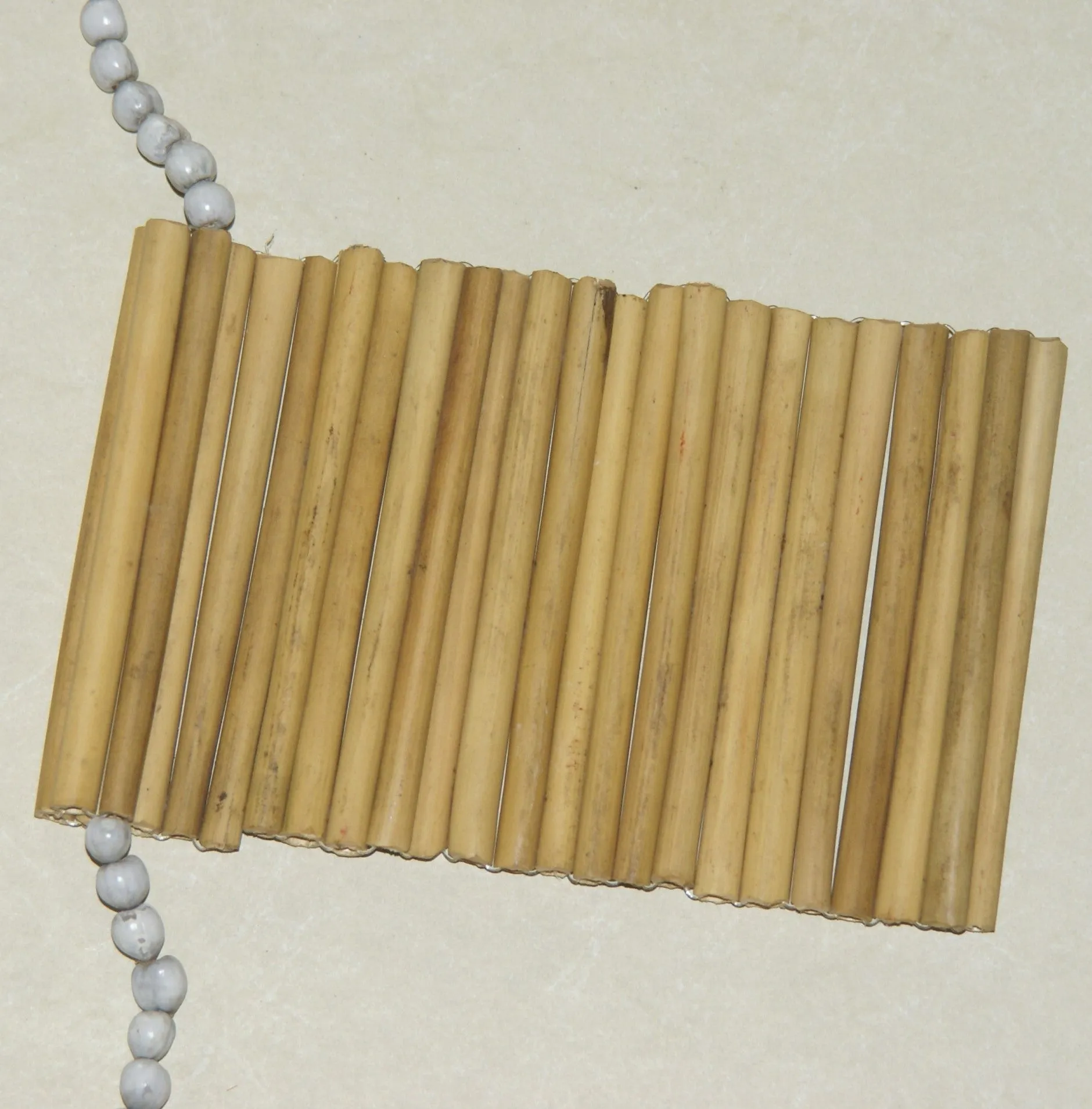 “Big Man” Bamboo Bib Pectoral Ornament or Necklace, Bamboo & Seed Beads, Once Worn during a Sing-Sing celebration by a Tribal Dancer from the Highlands Of Papua New Guinea, collected in the late 1900’s