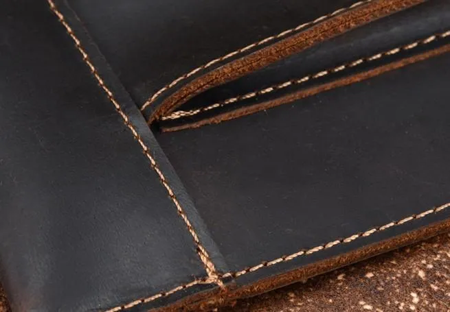 BLACK and BROWN MENS LEATHER SLIM CLUTCH PURSE BAG CLUTCH BAG FOR MEN