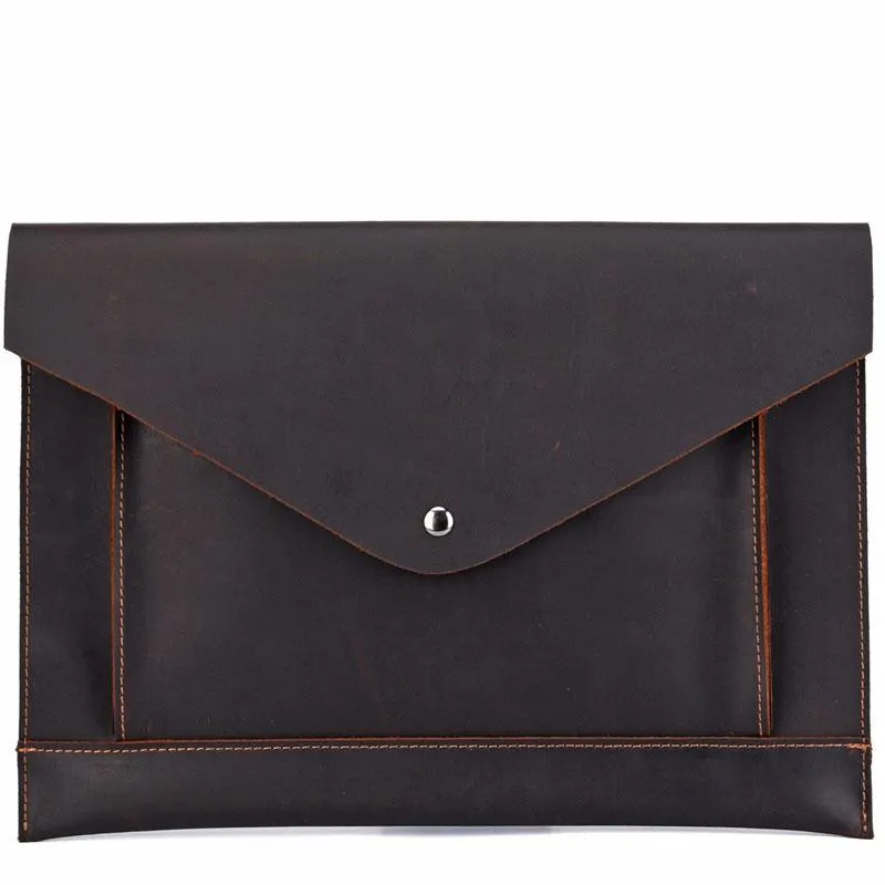 BLACK and BROWN MENS LEATHER SLIM CLUTCH PURSE BAG CLUTCH BAG FOR MEN