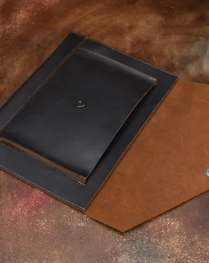 BLACK and BROWN MENS LEATHER SLIM CLUTCH PURSE BAG CLUTCH BAG FOR MEN