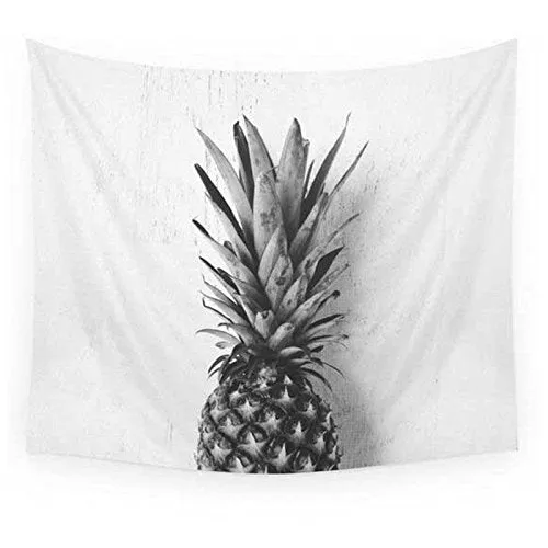 Black and White Pineapple Tapestry