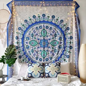 Blue Medallion Tapestry