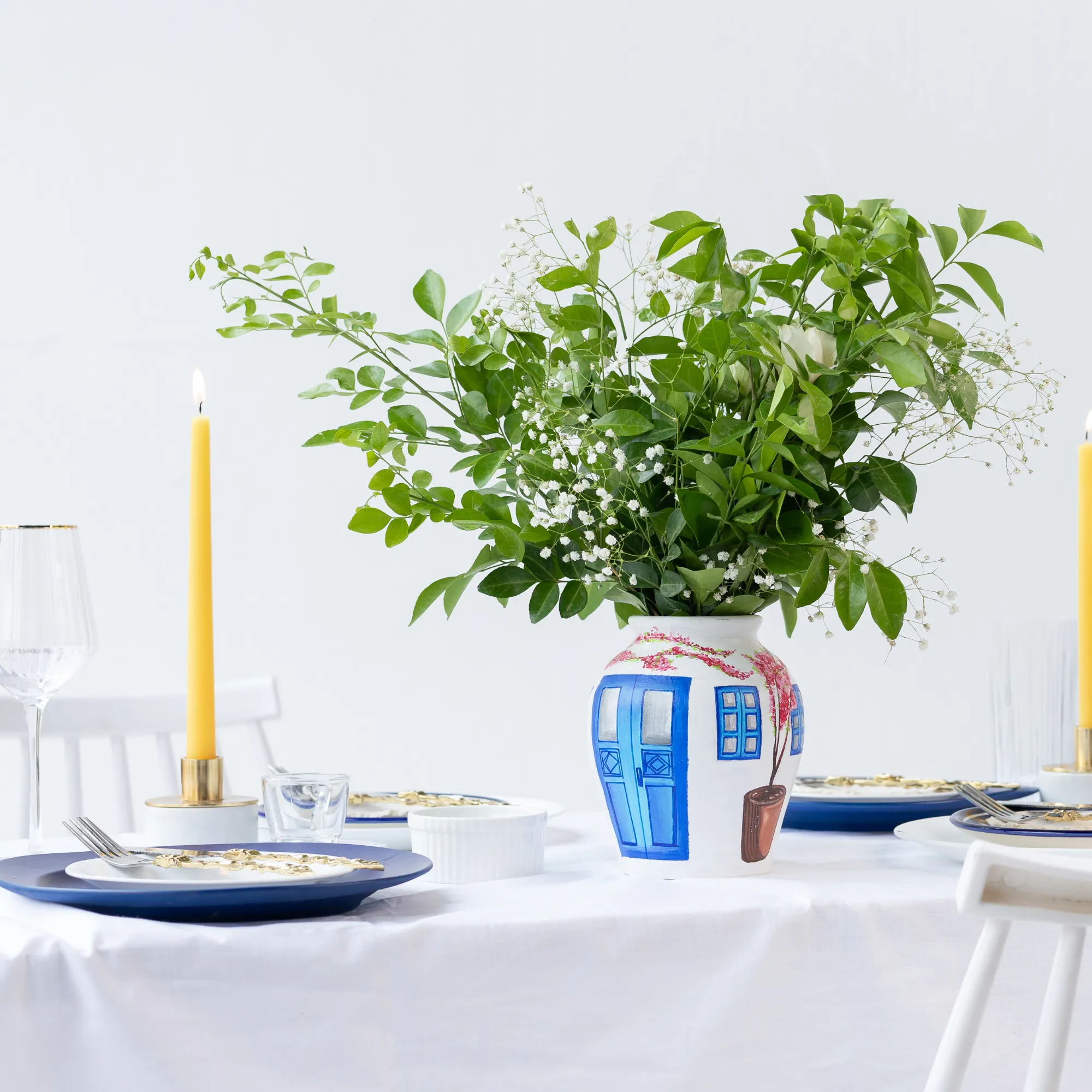 Bougainvillea Dreams- Handpainted Flower pot