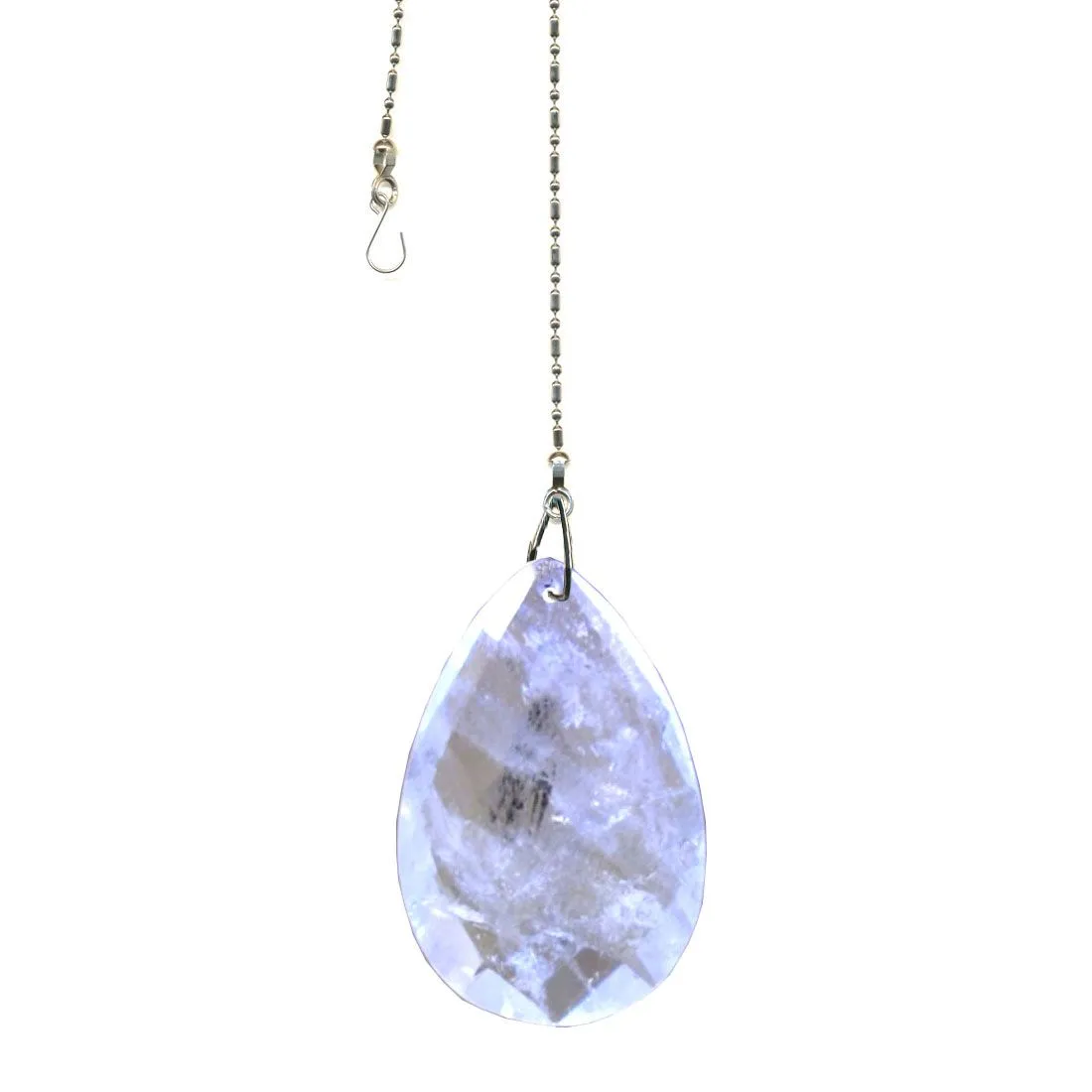 Brazilian Quartz 3-inch Faceted Almond Clear Rock Crystal Prism