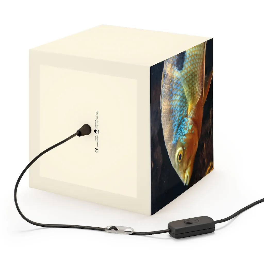 Brown and Orange Fish Light Cube Lamp