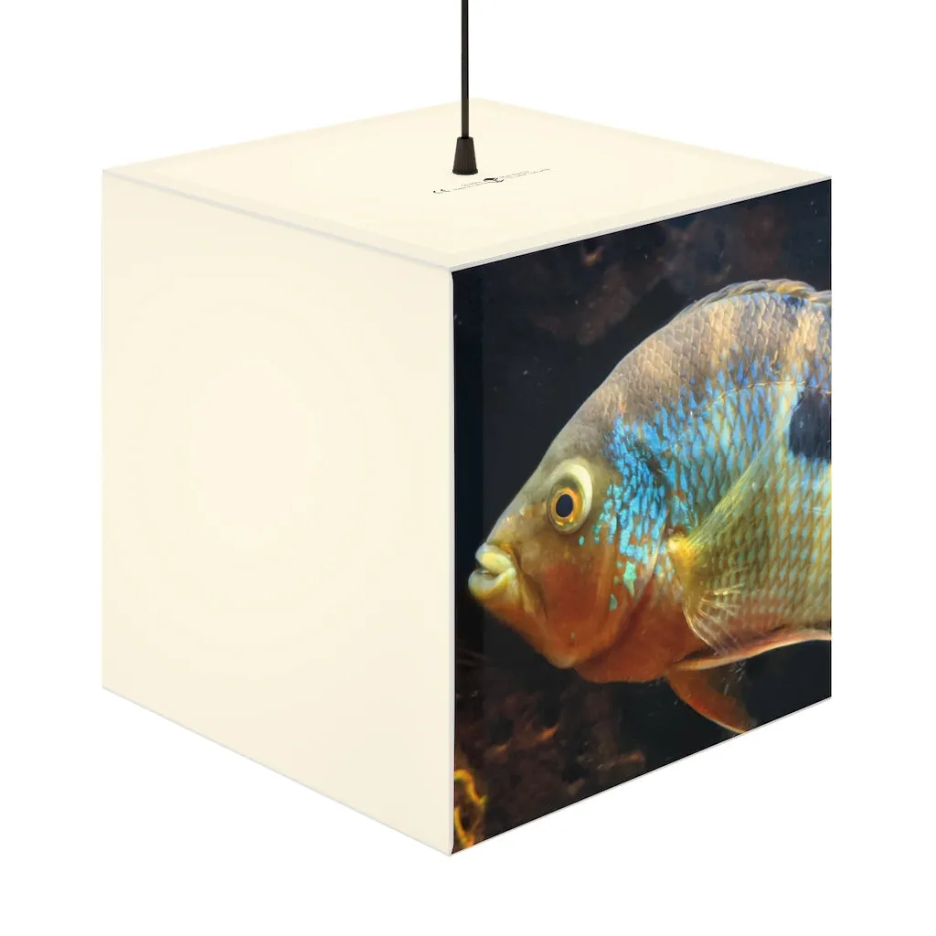 Brown and Orange Fish Light Cube Lamp