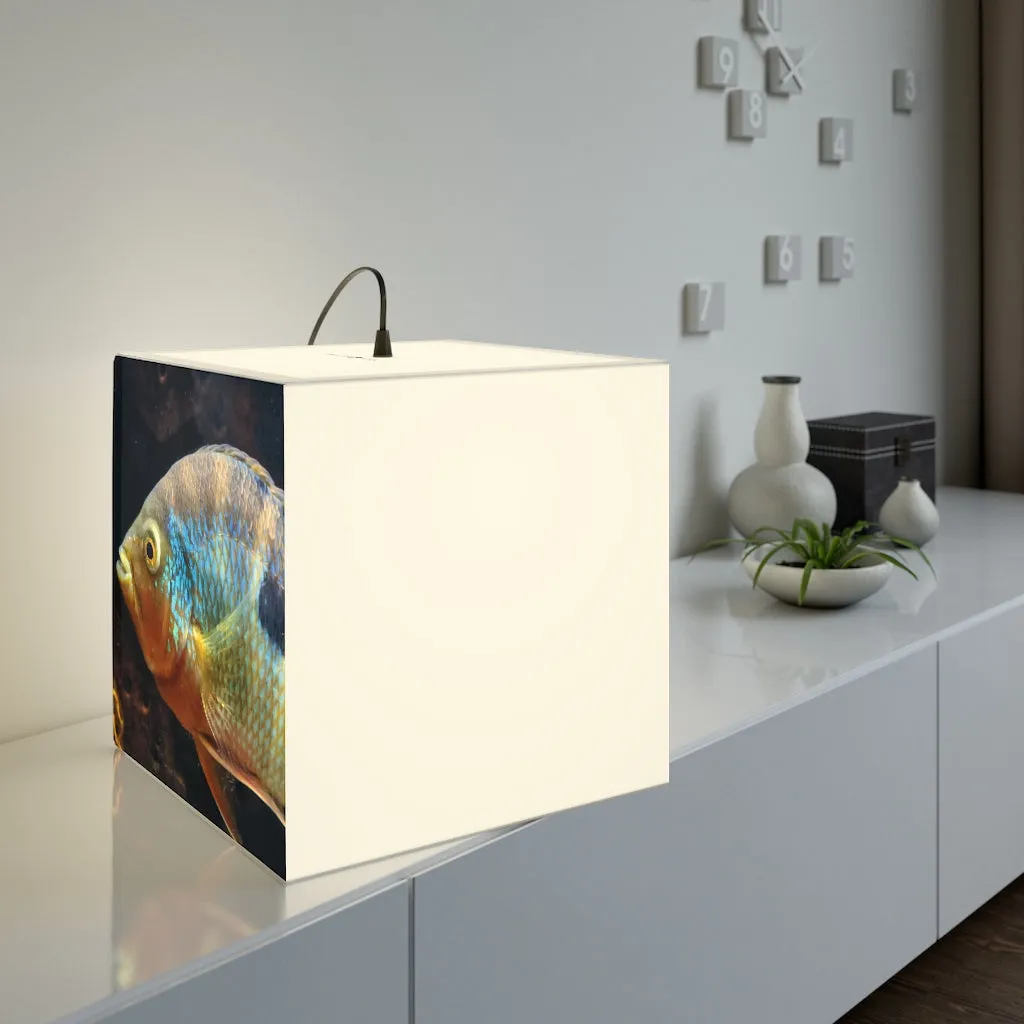 Brown and Orange Fish Light Cube Lamp