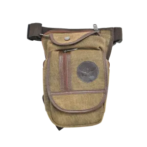 Brown Thigh Bag, Leg Bag Canvas