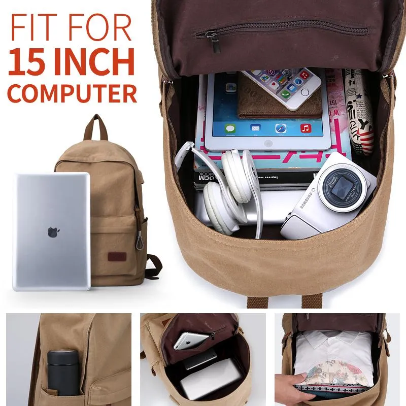 Canvas Backpack for Teenagers
