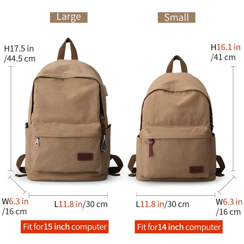 Canvas Backpack for Teenagers
