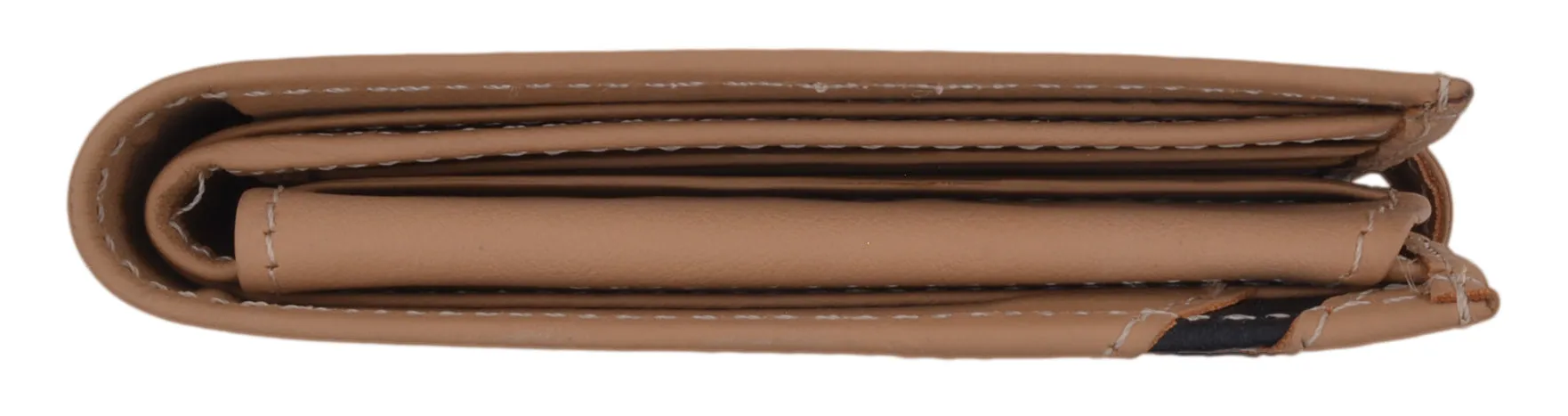 Cavelio Genuine Leather Bifold Card ID Holder Men's Tan Wallet W/ Snap Closure
