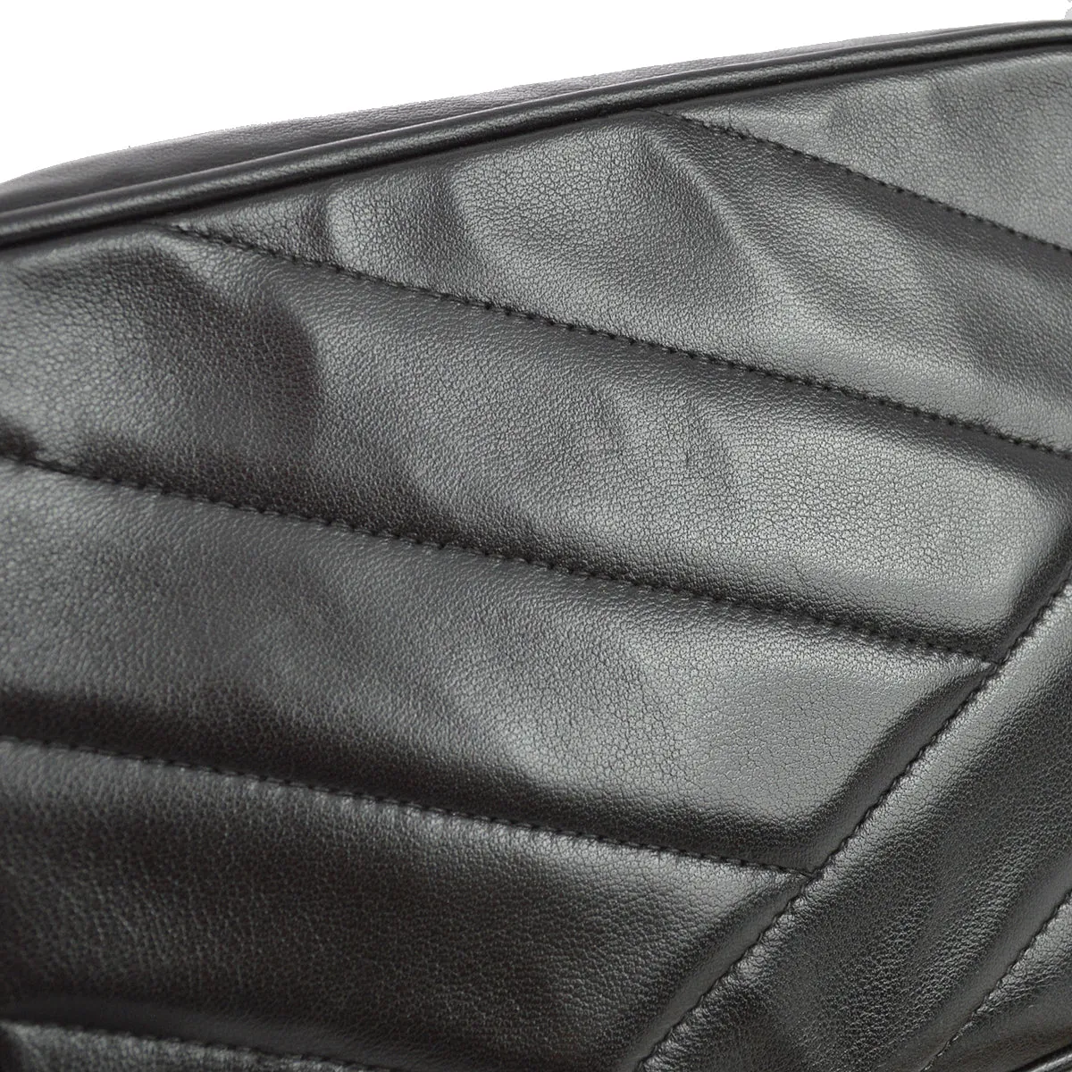 Chanel 1994-1996 Black Lambskin V Stitch Camera Bag Mini