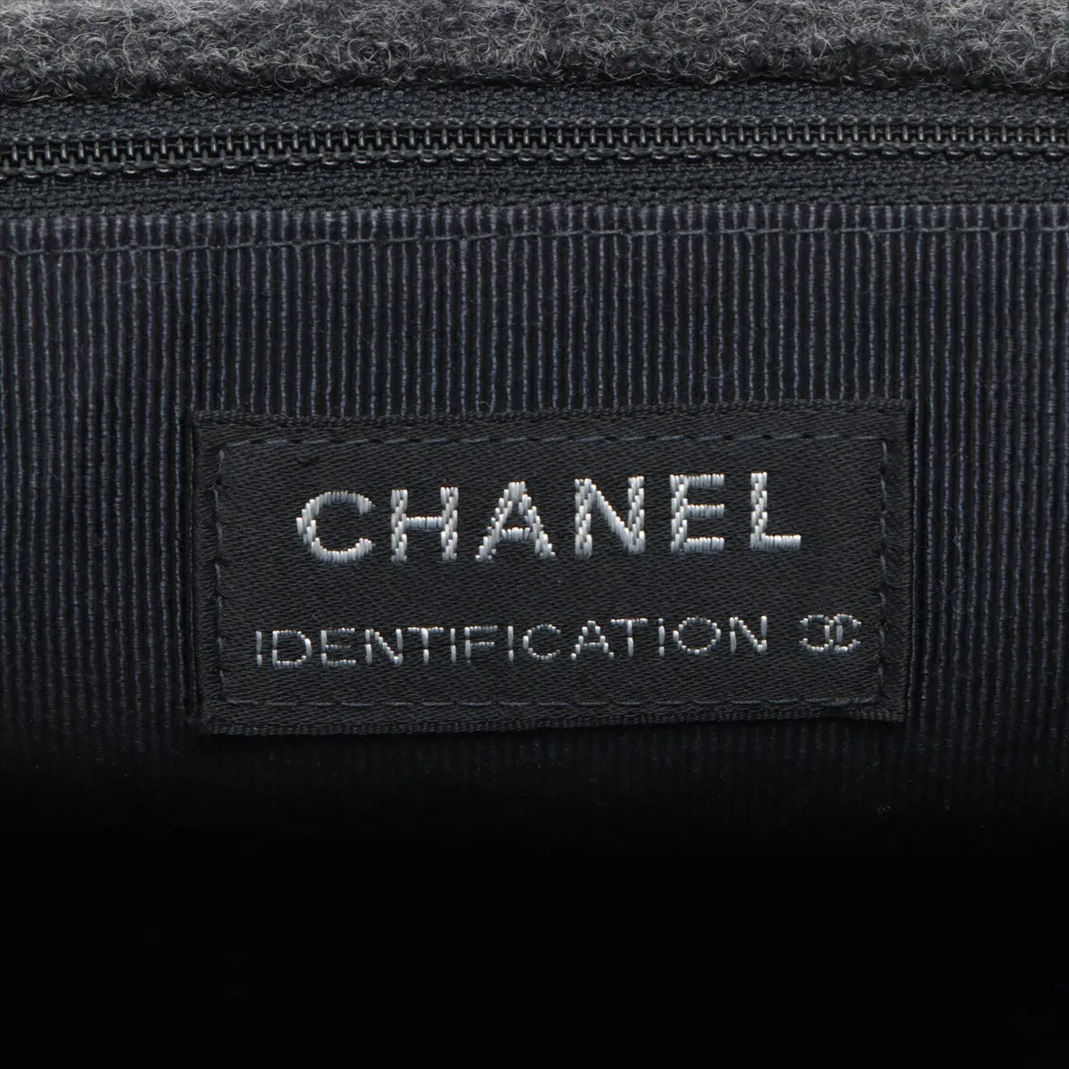 Chanel Chocolate Bar Wool Single Flap Double Chain Bag 2.55 Black Silver Gold  5th