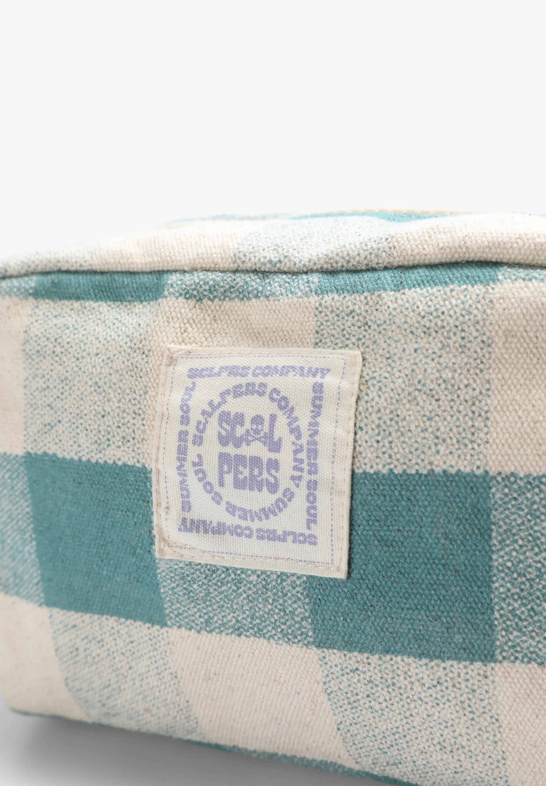 CHECK TOILETRY BAG WITH STRAP