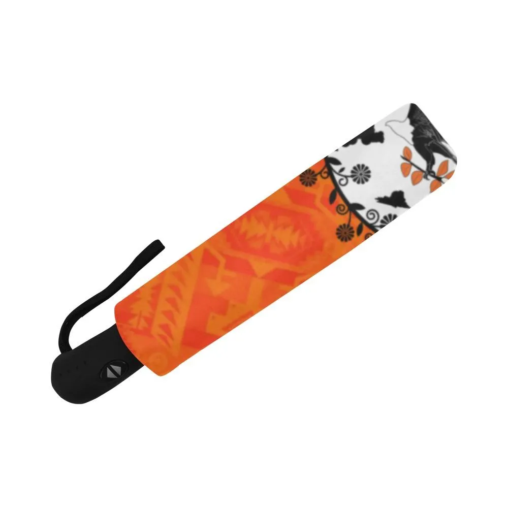 Chiefs Mountain Orange Carrying Their Prayers Auto-Foldable Umbrella
