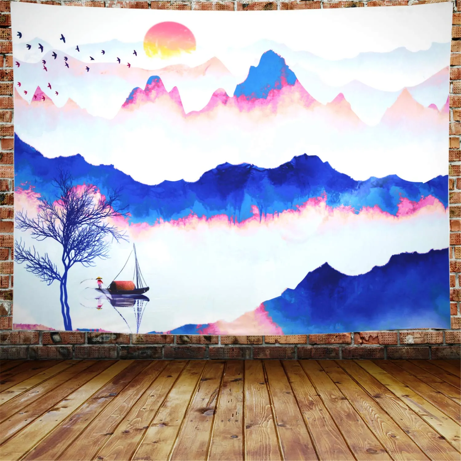 Chinese Watercolor Tapestry
