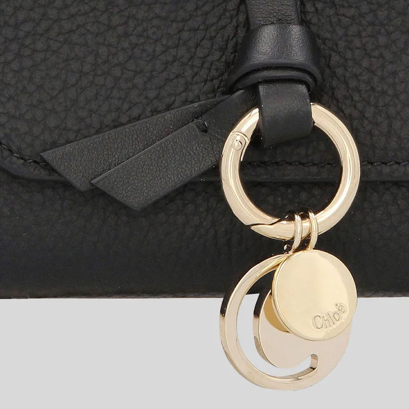 CHLOE Alphabet Small Trifold Wallet Black CHC21WP945F57