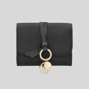 CHLOE Alphabet Small Trifold Wallet Black CHC21WP945F57