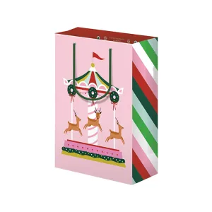 Christmas Merry Go Round Holiday Gift Bag