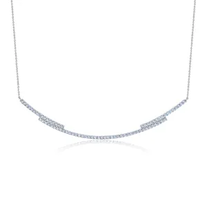 Clear Regal Round Cut 16'' Long Bar Necklace Sale