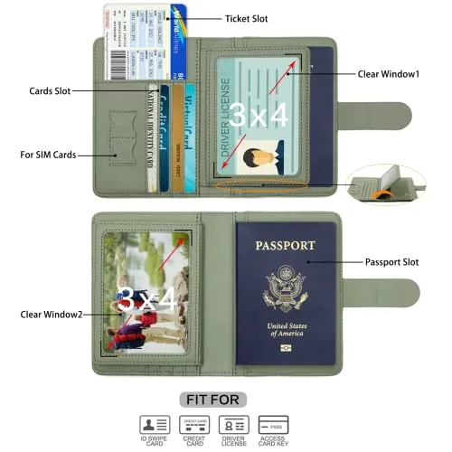 Cnycmy Passport Holder and Vaccine Card Holder