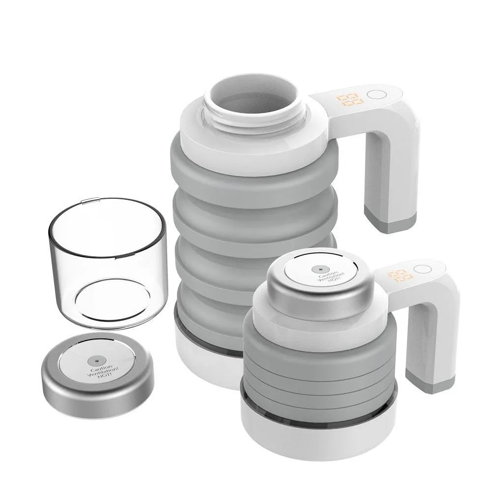 Collapsible Design Food Grade Material Mini Foldable Electric Kettle 12V DC