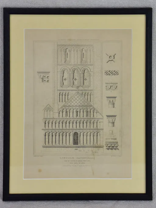 Collection of four English architectural engravings of cathedrals, churches and chapels 12¼ x  10¾""