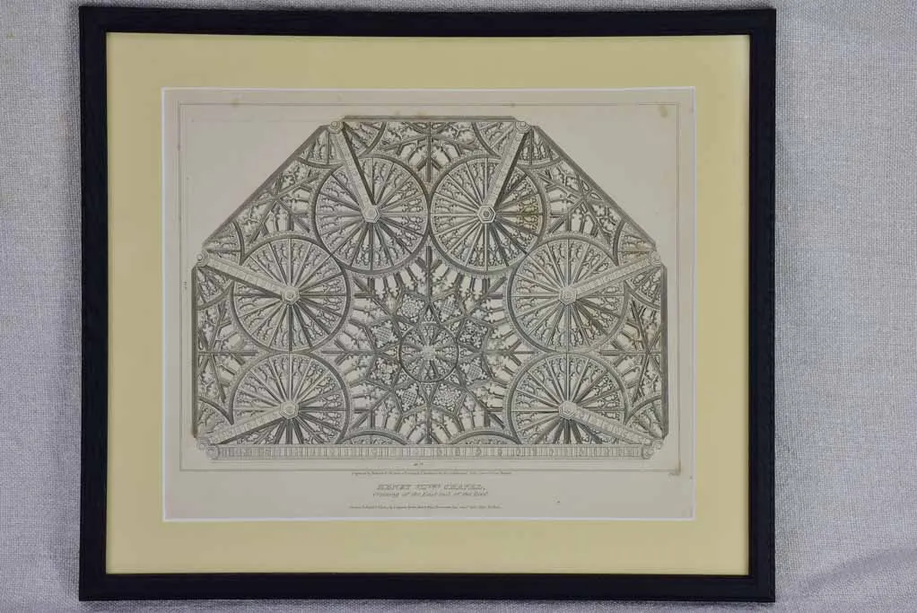 Collection of four English architectural engravings of cathedrals, churches and chapels 12¼ x  10¾""
