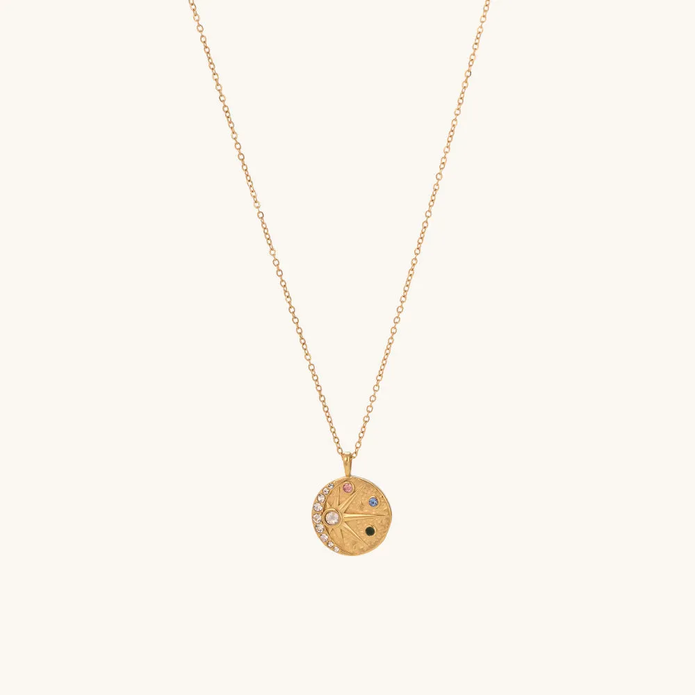 Colourful Mini Stones Round Necklace