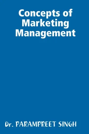Concepts of Marketing Management