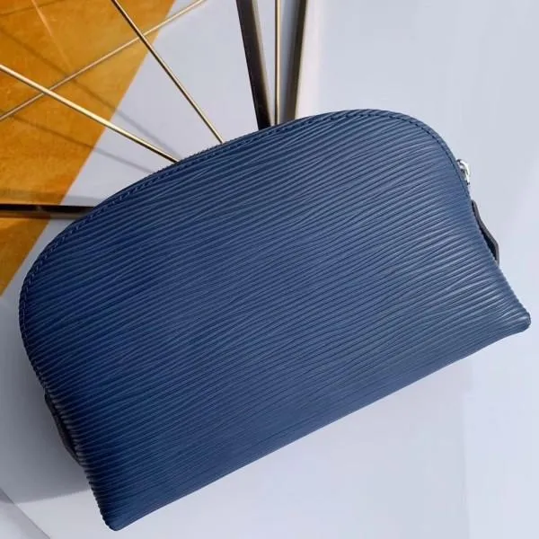 Cosmetic Pouch Pm Bag Epi Leather Indigo M40638