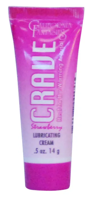 Crave Warming Lubricanting Cream Strawberry Flavored 0.5 Oz Tube