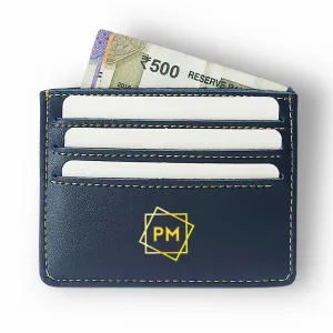 Customized Credit Card Organizer Wallet Holder for Men - Initials