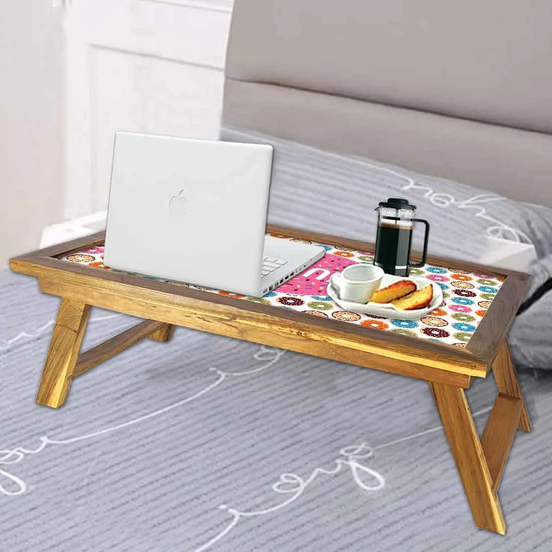 Customized Multipurpose Foldable Laptop Table - Donuts