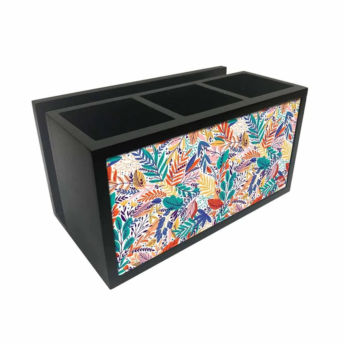 Cutlery Tissue Holder Napkin Stand -  Jungle Green Multicolor Florals